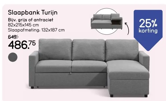 Aanbieding: Slaapbank Turijn