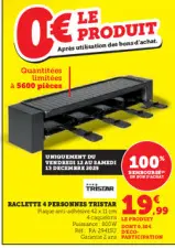 Offre: Raclette 4 personnes