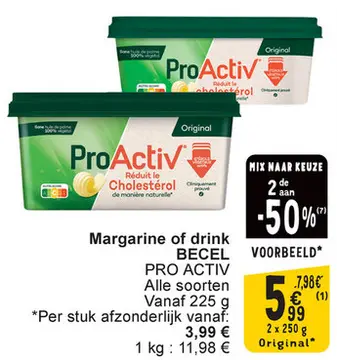 Aanbieding: Margarine of drink