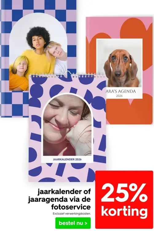 Aanbieding: jaarkalender of jaaragenda