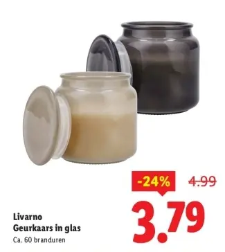 Aanbieding: Geurkaars in glas