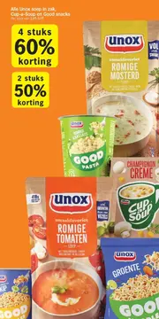 Aanbieding: Soep in zak, Cup-a-Soup en Good snacks