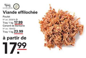 Offre: Viande effilochée