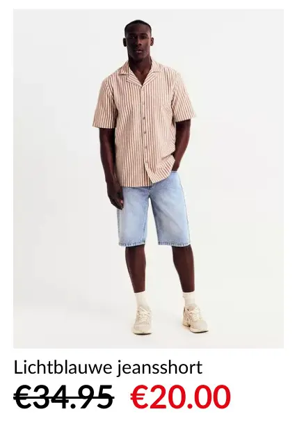 Promotie: Lichtblauwe jeansshort