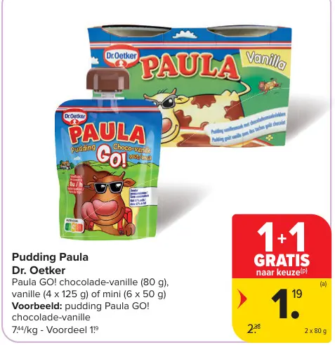 Promotie: Pudding Paula