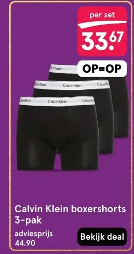 Aanbieding: Calvin Klein boxershorts