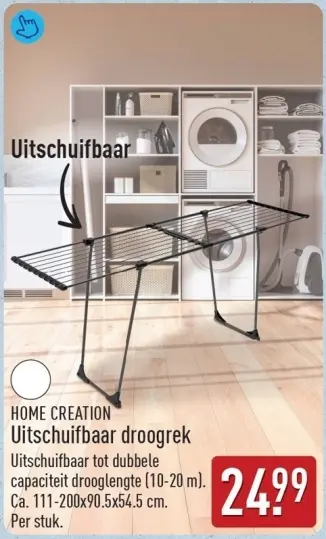 Aanbieding: Uitschuifbaar droogrek