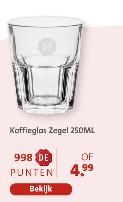 Aanbieding: Koffieglas Zegel