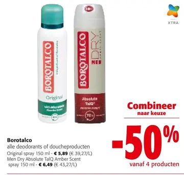 Aanbieding: Borotalco alle deodorants of doucheproducten