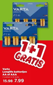 Aanbieding: Varta Longlife batterijen AA of AAA