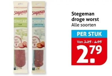 Aanbieding: Droge worst