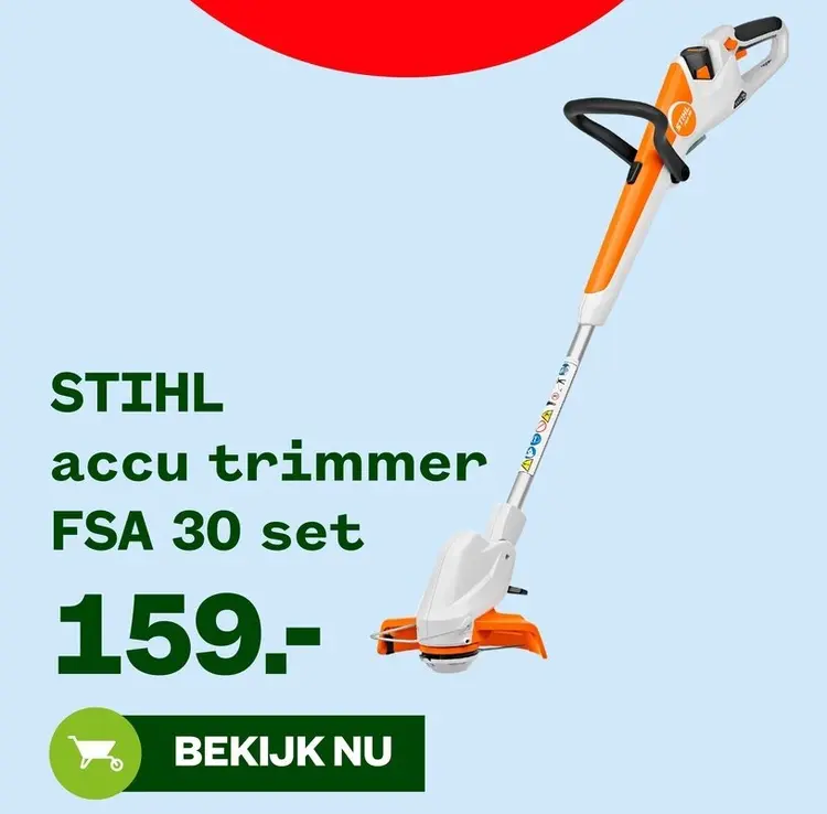 Aanbieding: STIHL accu trimmer FSA 30 set