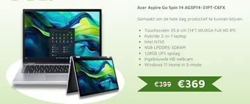 Aanbieding: Acer Aspire Go Spin 14 AGSP14-31PT-C6FX