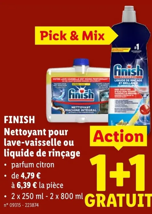 Offre: Nettoyant pour lave-vaisselle ou liquide de rinçage