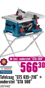 Aanbieding: BOSCH Professional Tafelcirkelzaag GTS 635-216 (incl. onderstel)