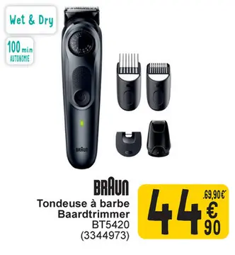 Aanbieding: Tondeuse à barbe Baardtrimmer BT5420