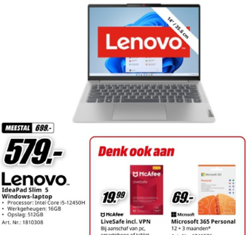 Aanbieding: Lenovo IdeaPad Slim 5 Windows-laptop