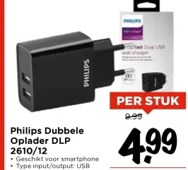 Aanbieding: Philips Dubbele Oplader DLP 2610/12