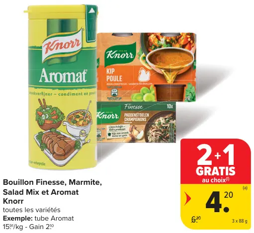 Offre: Bouillon Finesse, Marmite, Salad Mix et Aroma