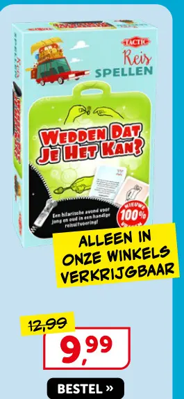 Promotie: Reis Spellen Wedden Dat Je Het Kan?