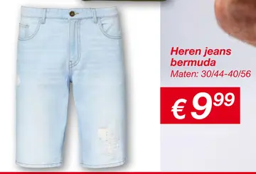 Aanbieding: Heren jeans bermuda