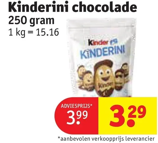 Promotie: Kinder Kinderini chocolade