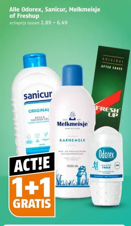 Aanbieding: Alle Odorex, Sanicur, Melkmeisje of Freshup