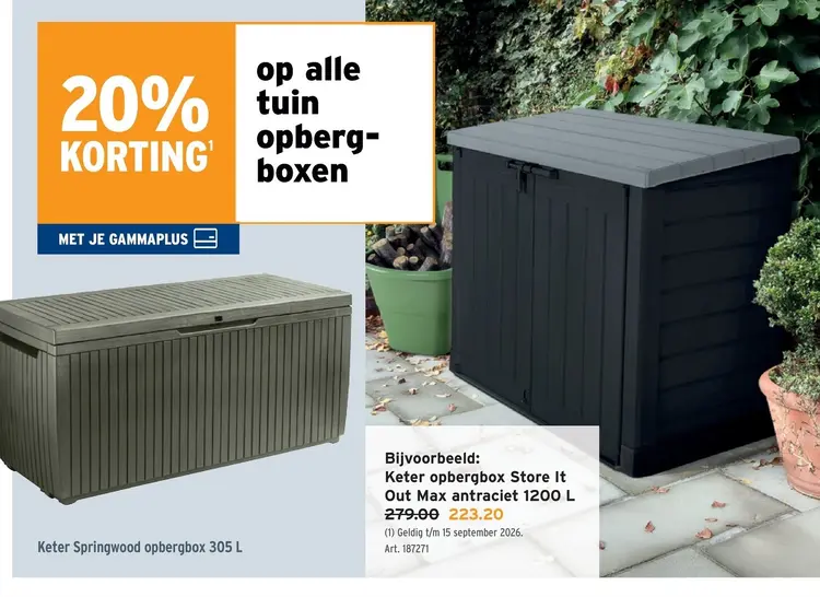 Promotie: Keter opbergbox Store It Out Max antraciet