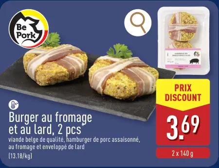 Offre: Burger au fromage et au lard