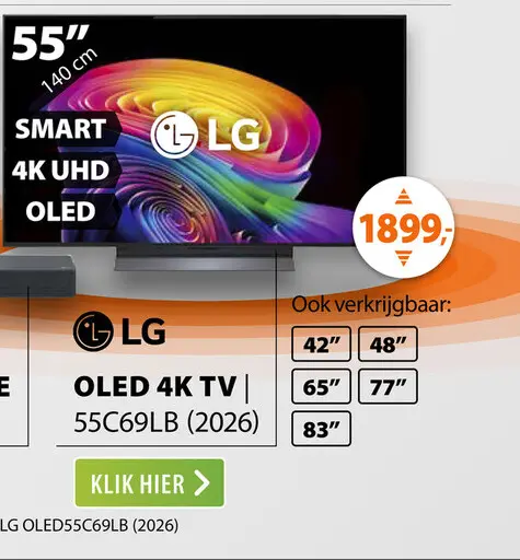 Aanbieding: LG OLED 4K 55C69 (2026)