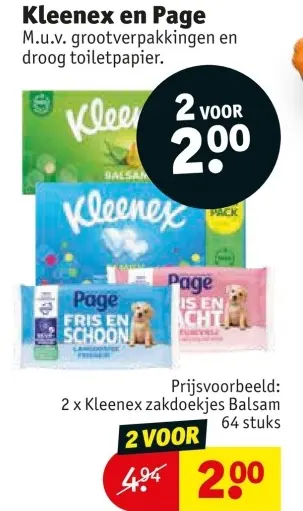 Aanbieding: Kleenex en Page