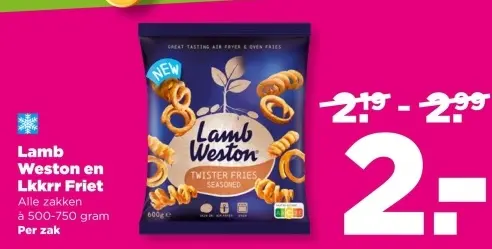 Aanbieding: Lamb Weston en Lkkrr Friet