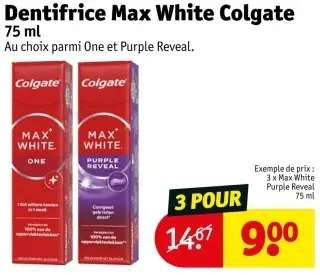 Offre: Dentifrice Max White