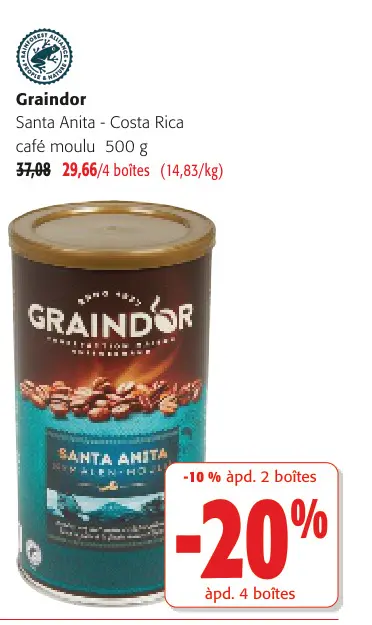 Offre: Café moulu Santa Anita - Costa Rica