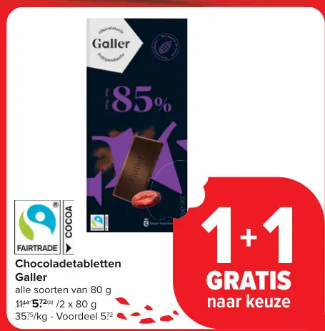 Aanbieding: Chocoladetabletten