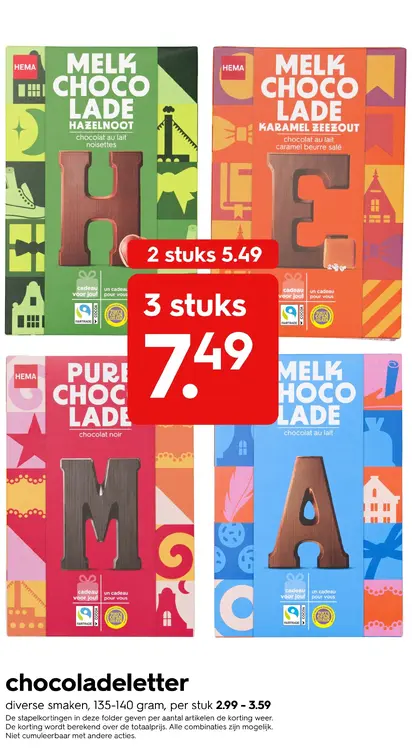 Promotie: chocoladeletter