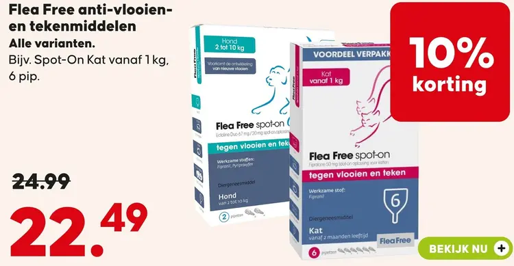 Aanbieding: Flea Free Anti-vlooien- en tekenmiddelen