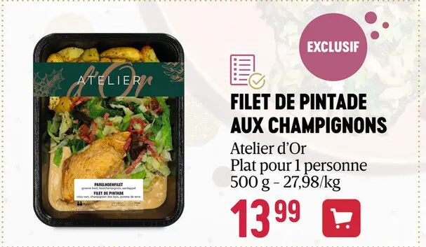 Offre: Filet de pintade aux champignons