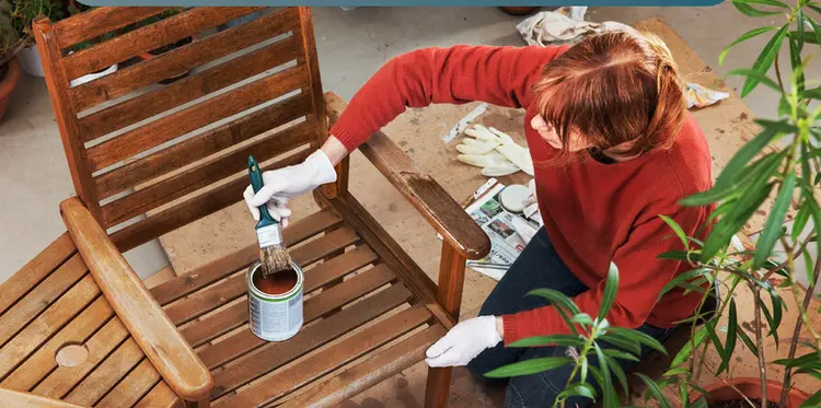 Promotie: Houten tuinstoel