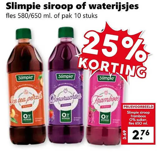 Aanbieding: Slimpie siroop of waterijsjes