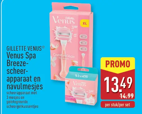 Promotie: Venus Spa Breeze scheerapparaat en navulmesje
