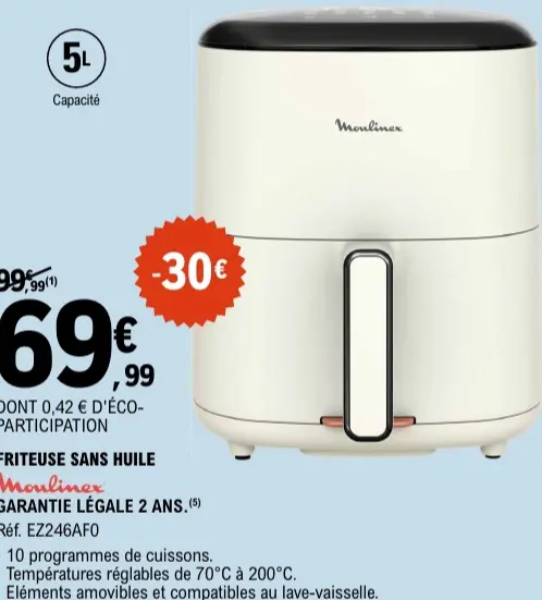 Offre: Friteuse sans huile