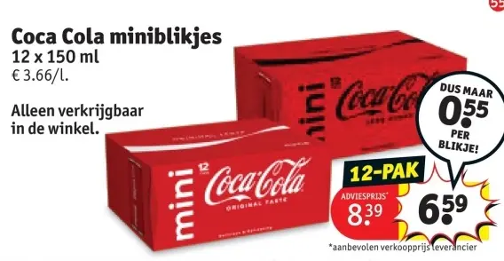 Promotie: Coca Cola miniblikjes