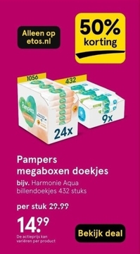 Aanbieding: Pampers megaboxen doekjes