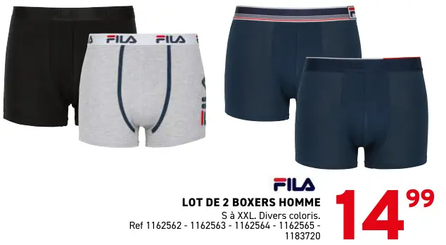 Offre: Lot de 2 boxers homme
