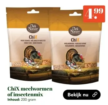 Aanbieding: Chix meelwormen of insectenmix