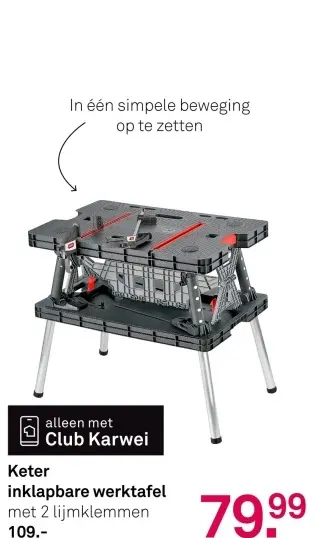 Aanbieding: inklapbare werktafel