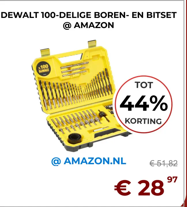 Aanbieding: 100-delige boren- en bitset