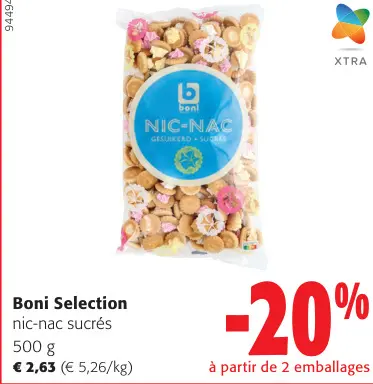 Offre: nic-nac sucrés