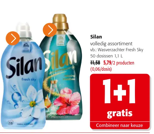 Promotie: Volledig assortiment wasverzachter